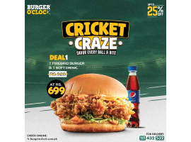 Burger O'Clock Cricket Craze Deal 1 For Rs.699/-image-1308